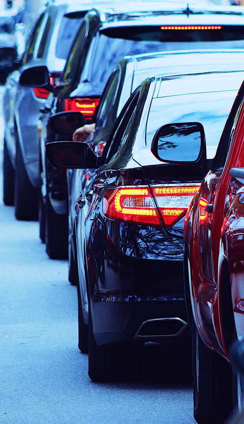 Fleet of cars in motion